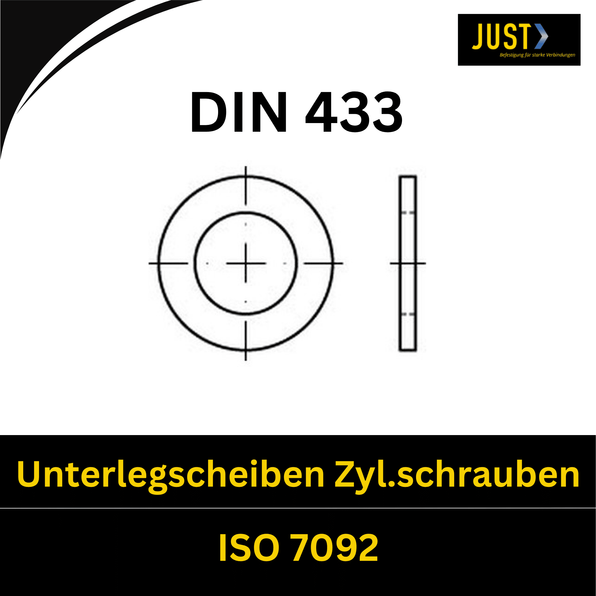 Bild für Kategorie DIN 433 ➤ Unterlegscheiben für Zylinderschrauben (ISO 7092)